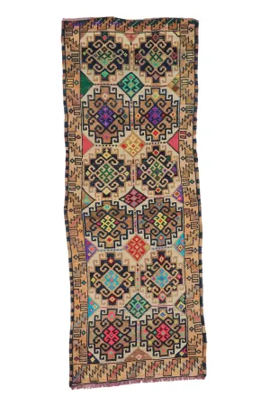 'Venice' Turkish Vintage Runner Rug - 3'4" x 9'1.5"