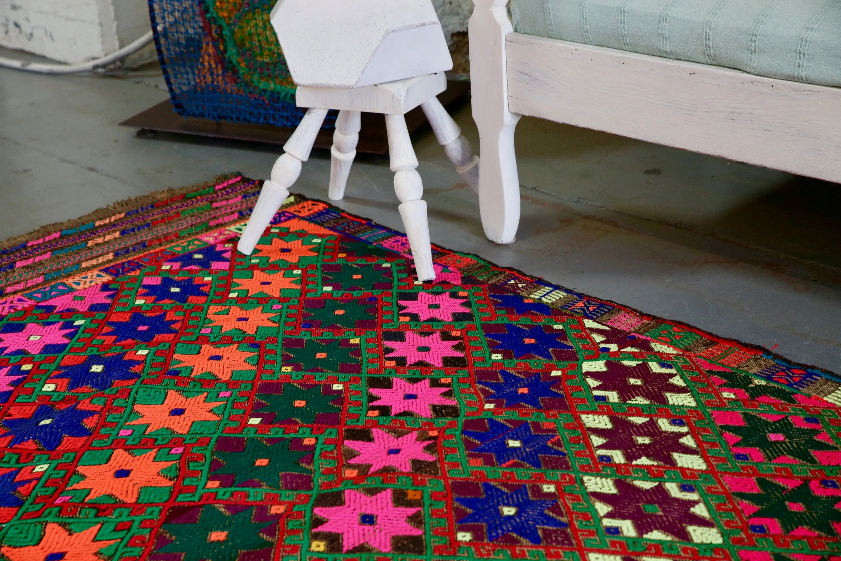 Vintage Anatolian Kilim 6ftx8.8ft