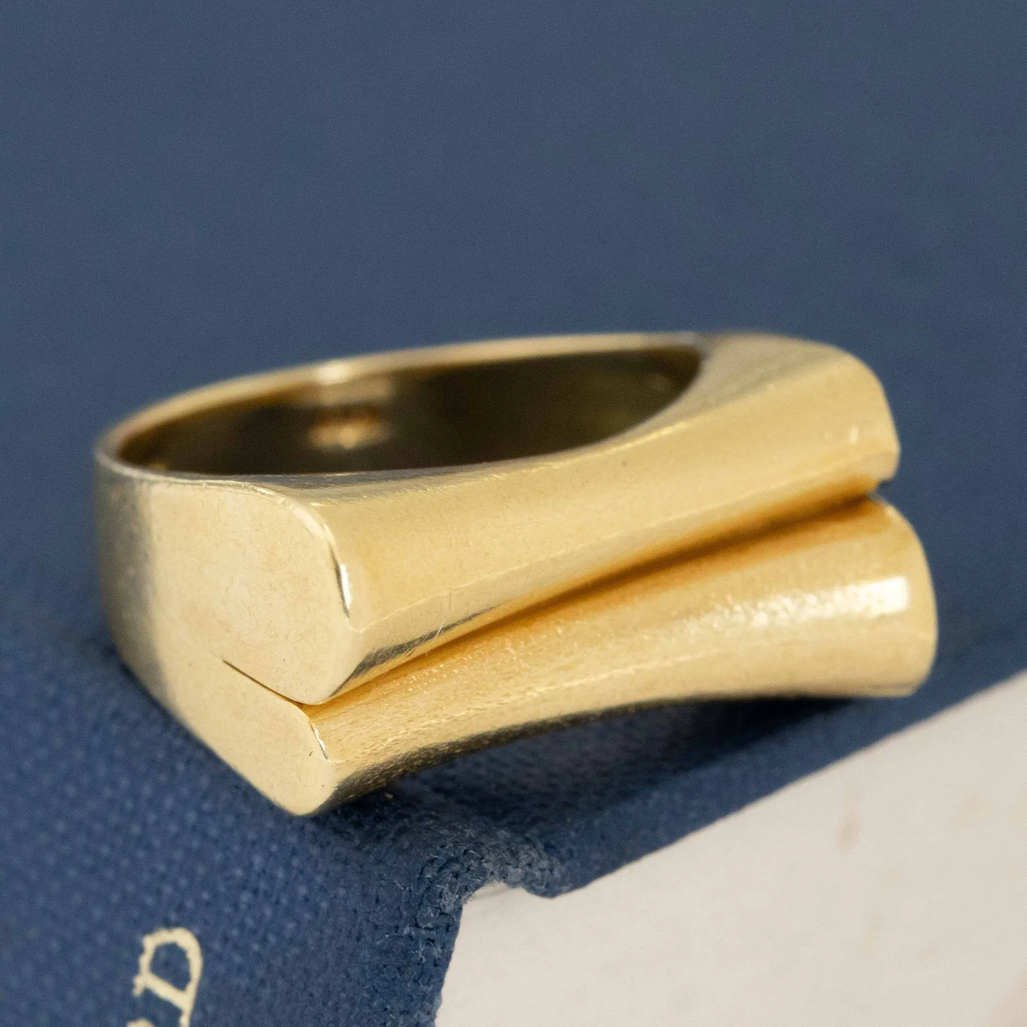 Vintage Asymmetrical Double Row Band, Italian