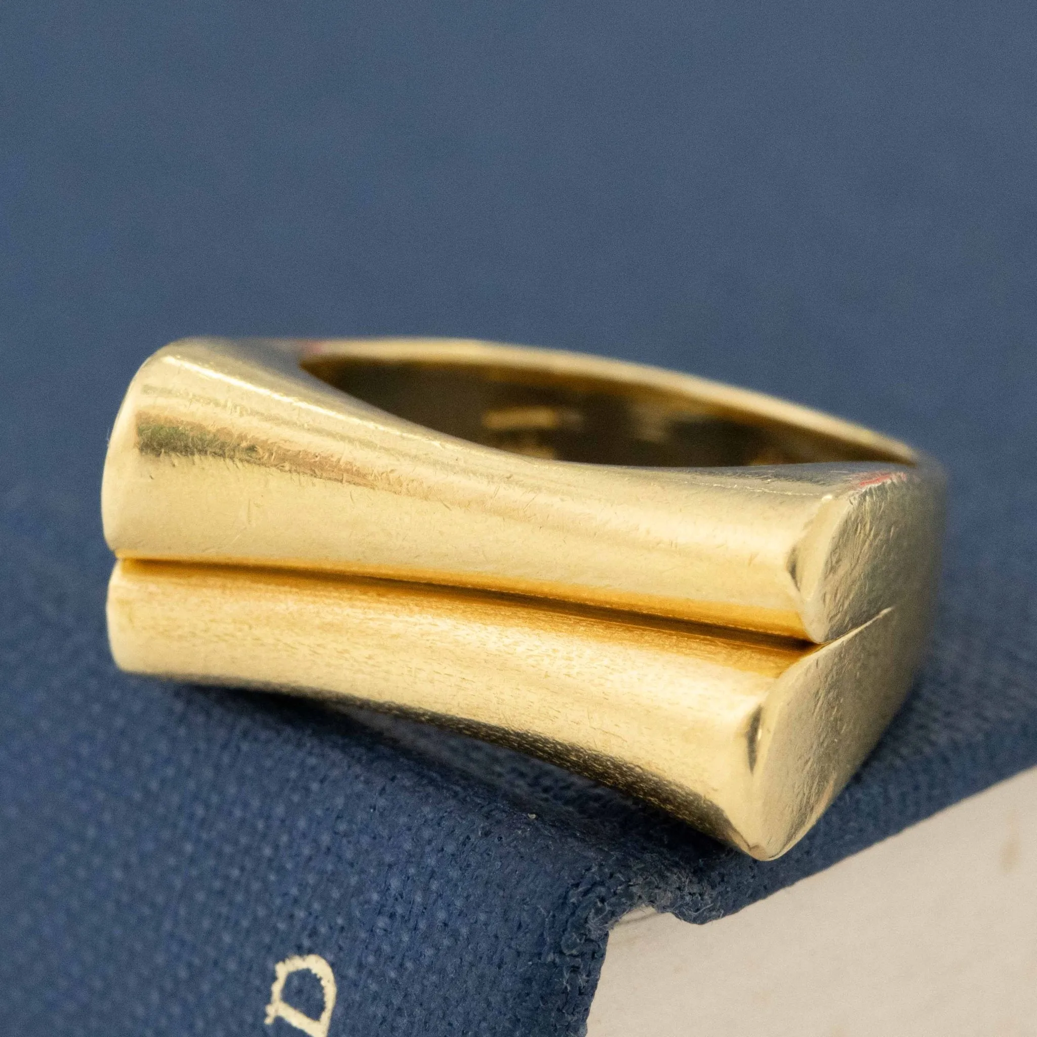 Vintage Asymmetrical Double Row Band, Italian