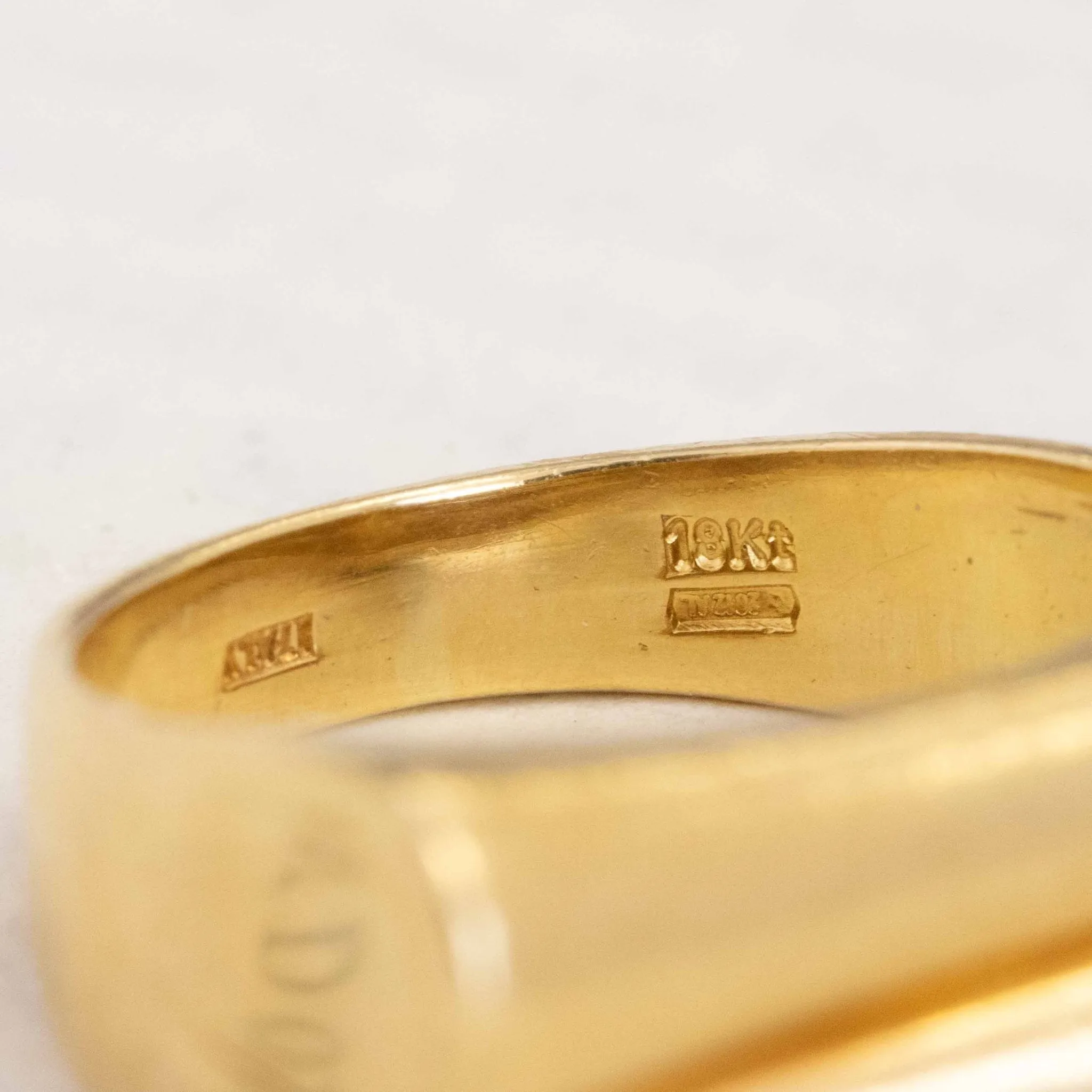 Vintage Asymmetrical Double Row Band, Italian