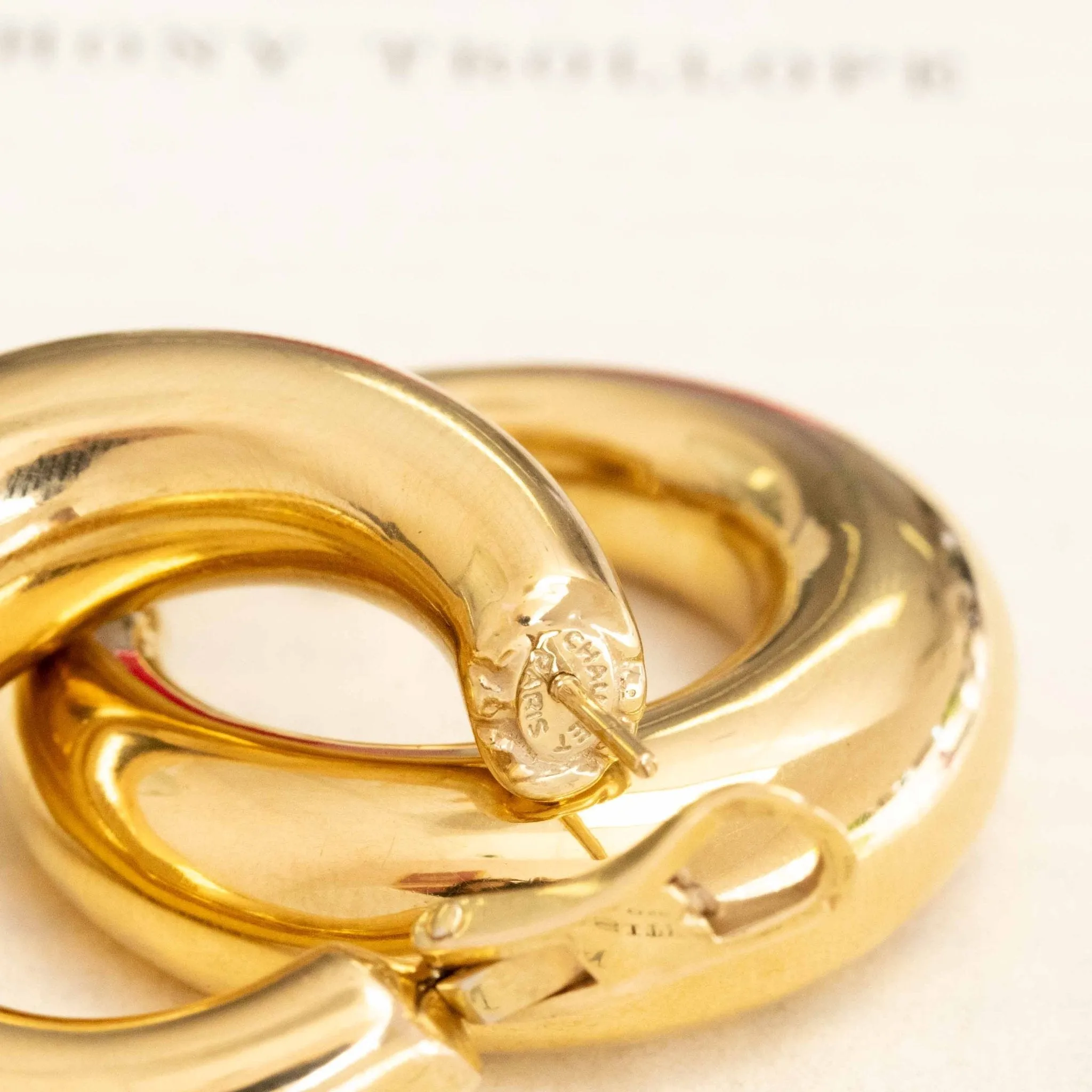 Vintage Chunky Hoop Earrings, by Chaumet Paris