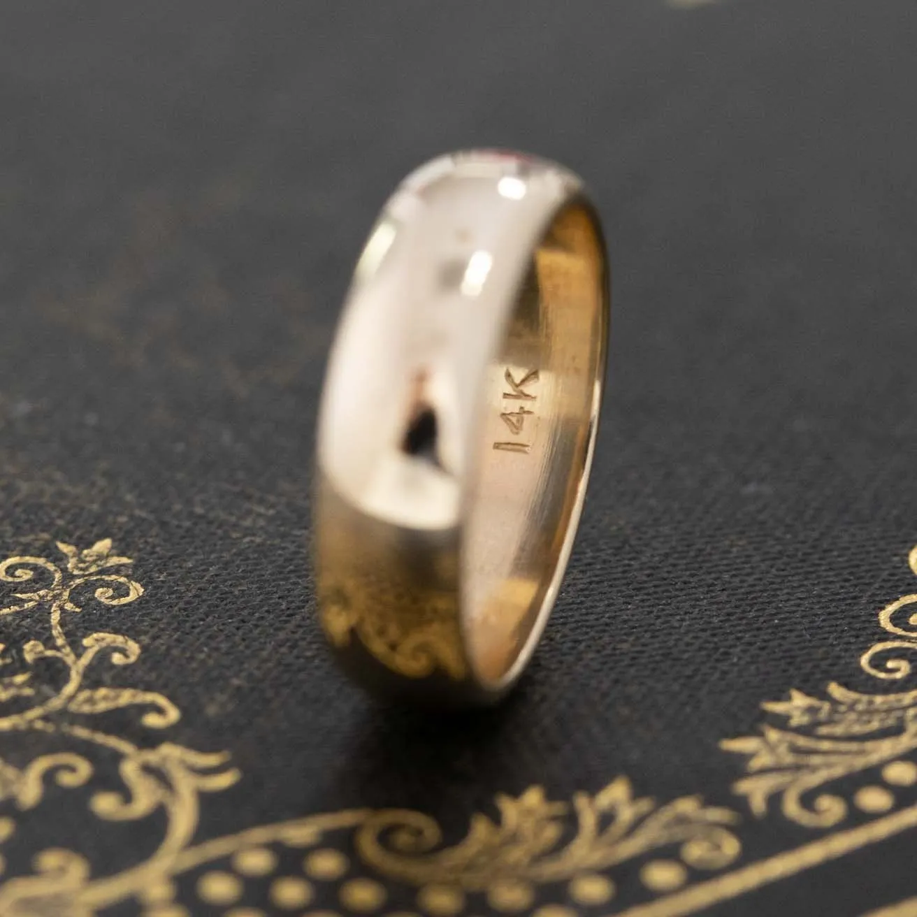 Vintage Gold Wedding Band, 5.3mm