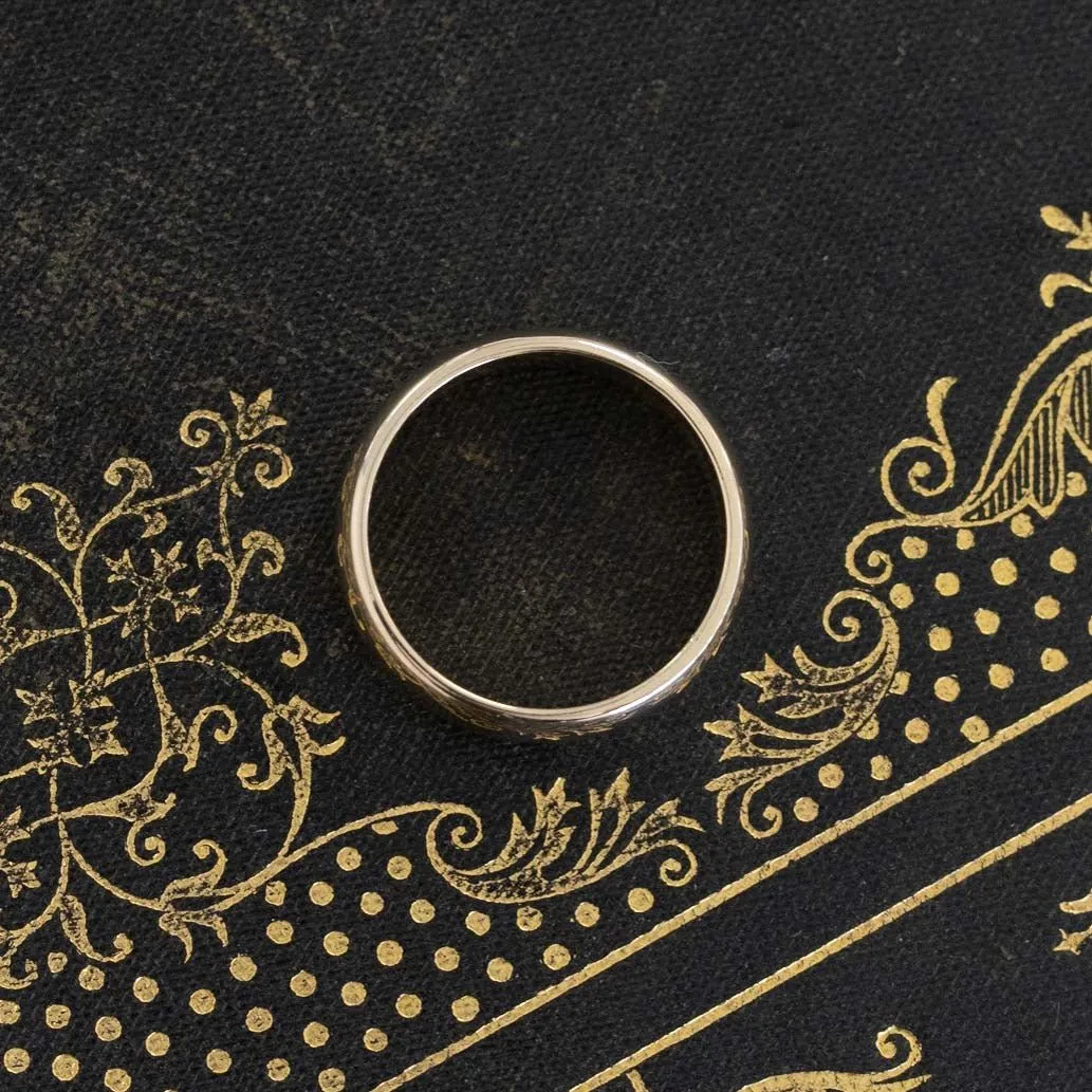 Vintage Gold Wedding Band, 5.3mm