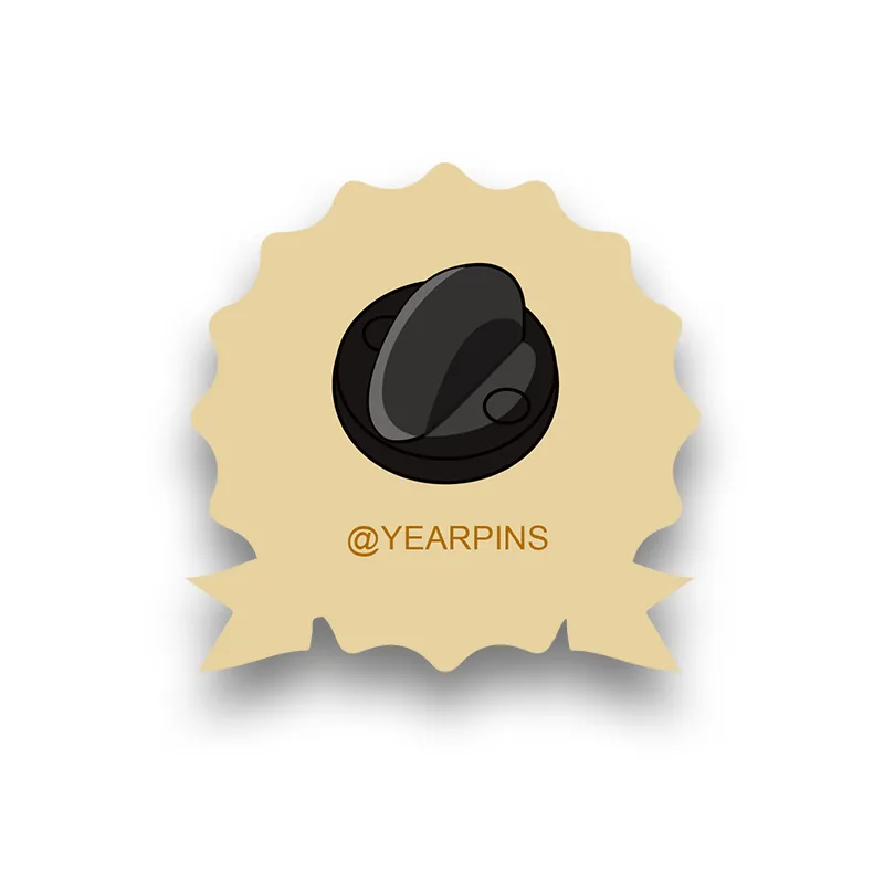 Volunteer Pin with Custom Round Logo Ribbon Text