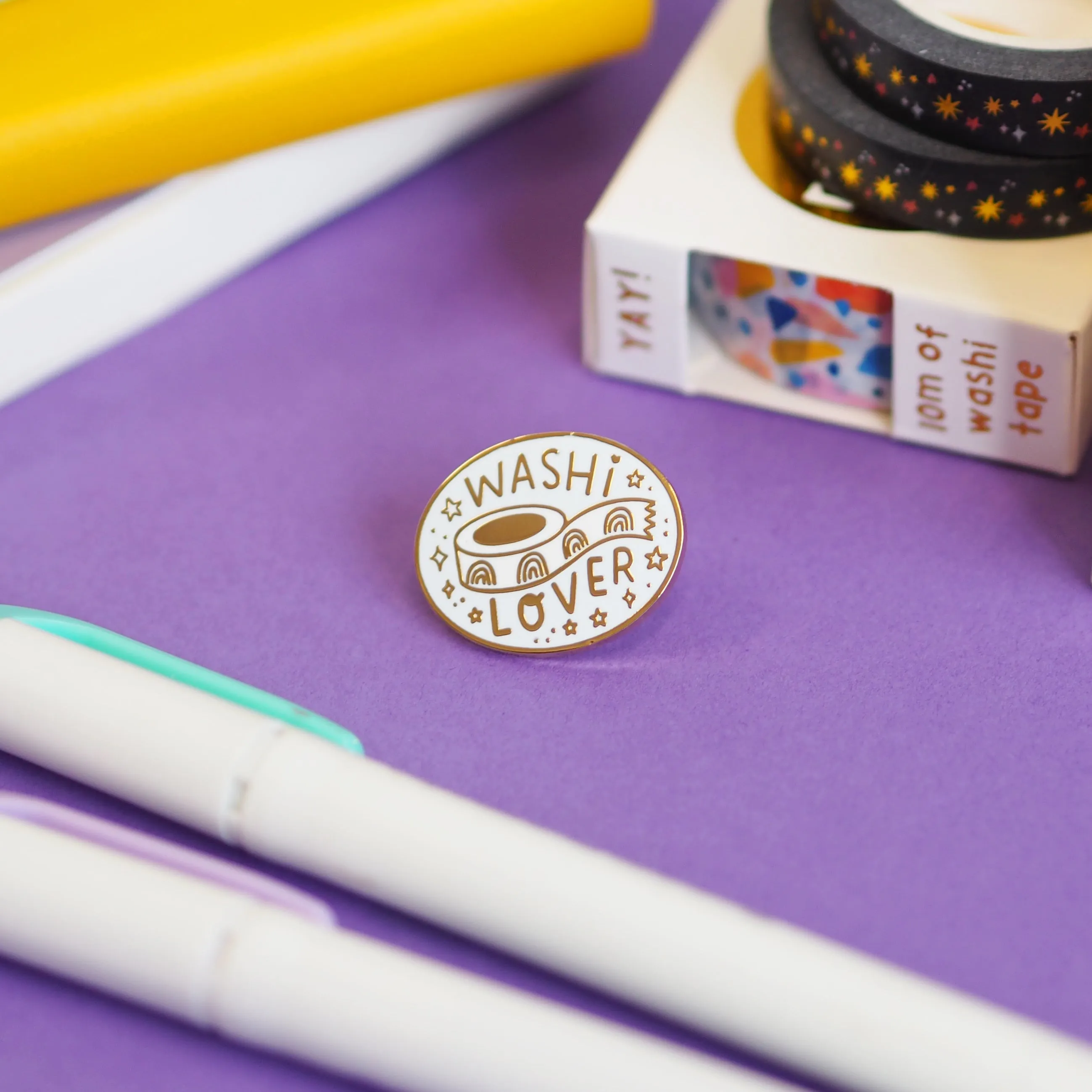 Washi Lover Blue Enamel Pin