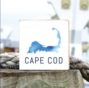 Watercolor Cape Silo Decorative Wooden Block