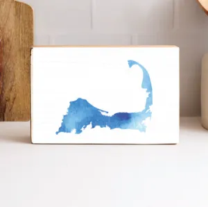 Watercolor Cape Silo Decorative Wooden Block