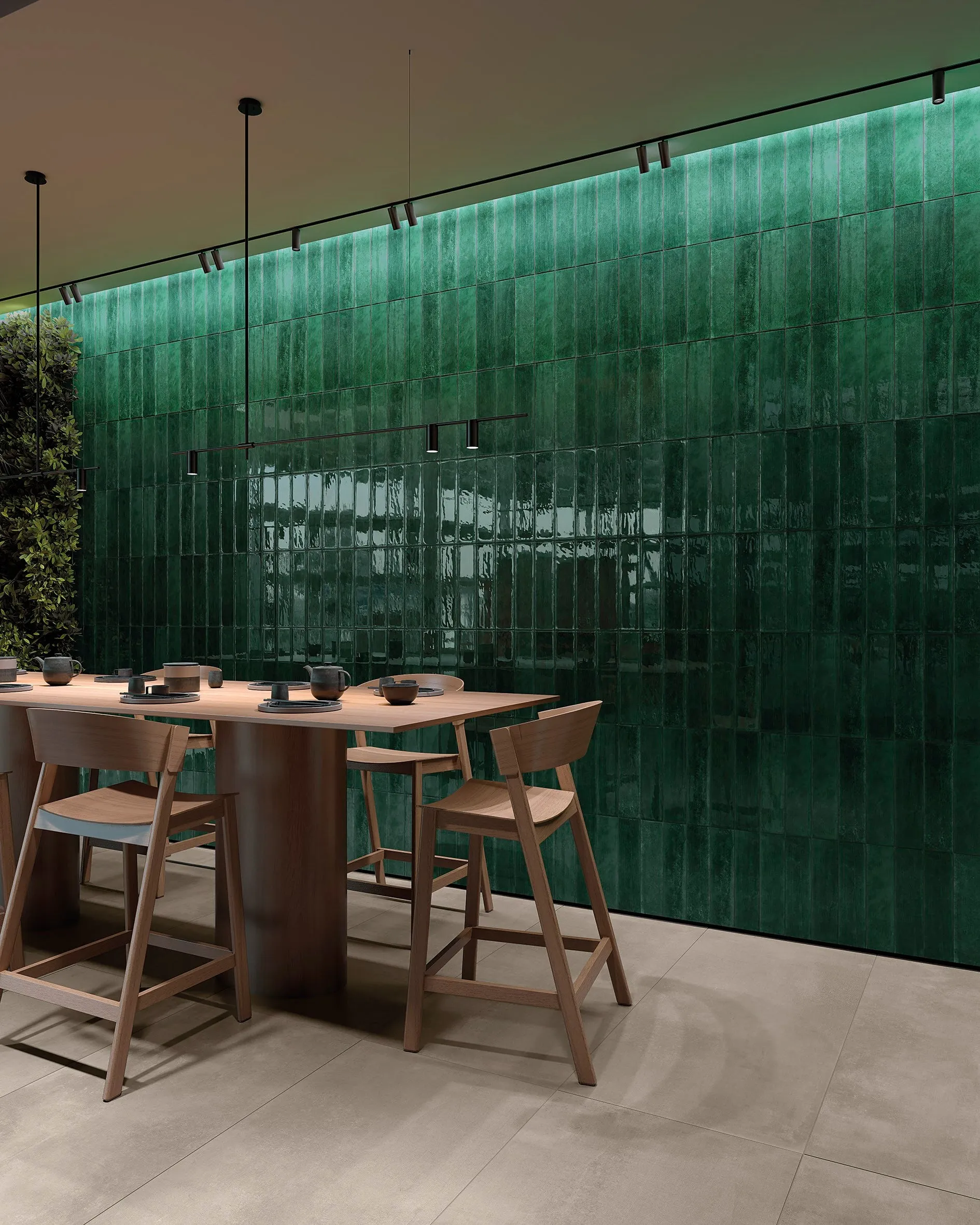 WATERCOLOR LEAF Porcelain Tile