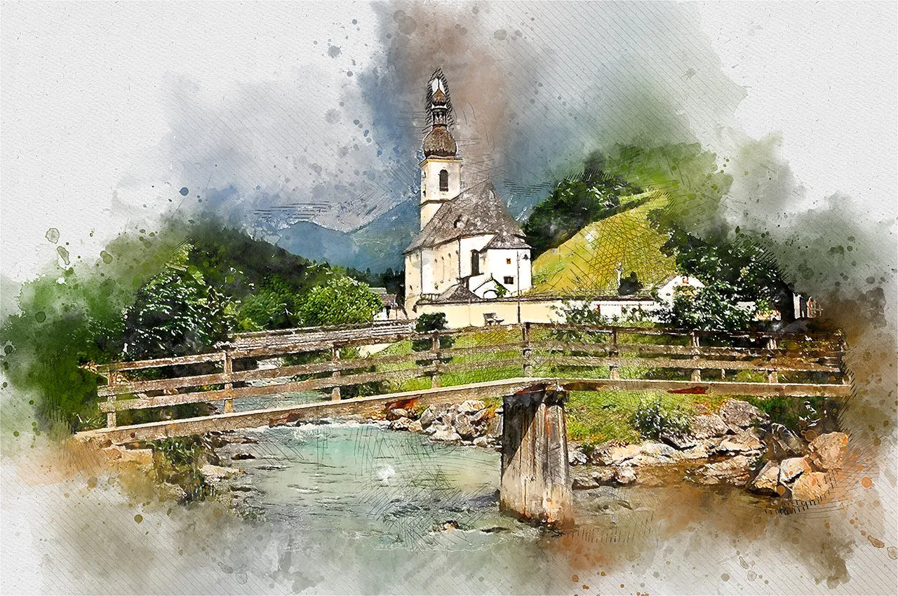 Watercolor Photoshop Action