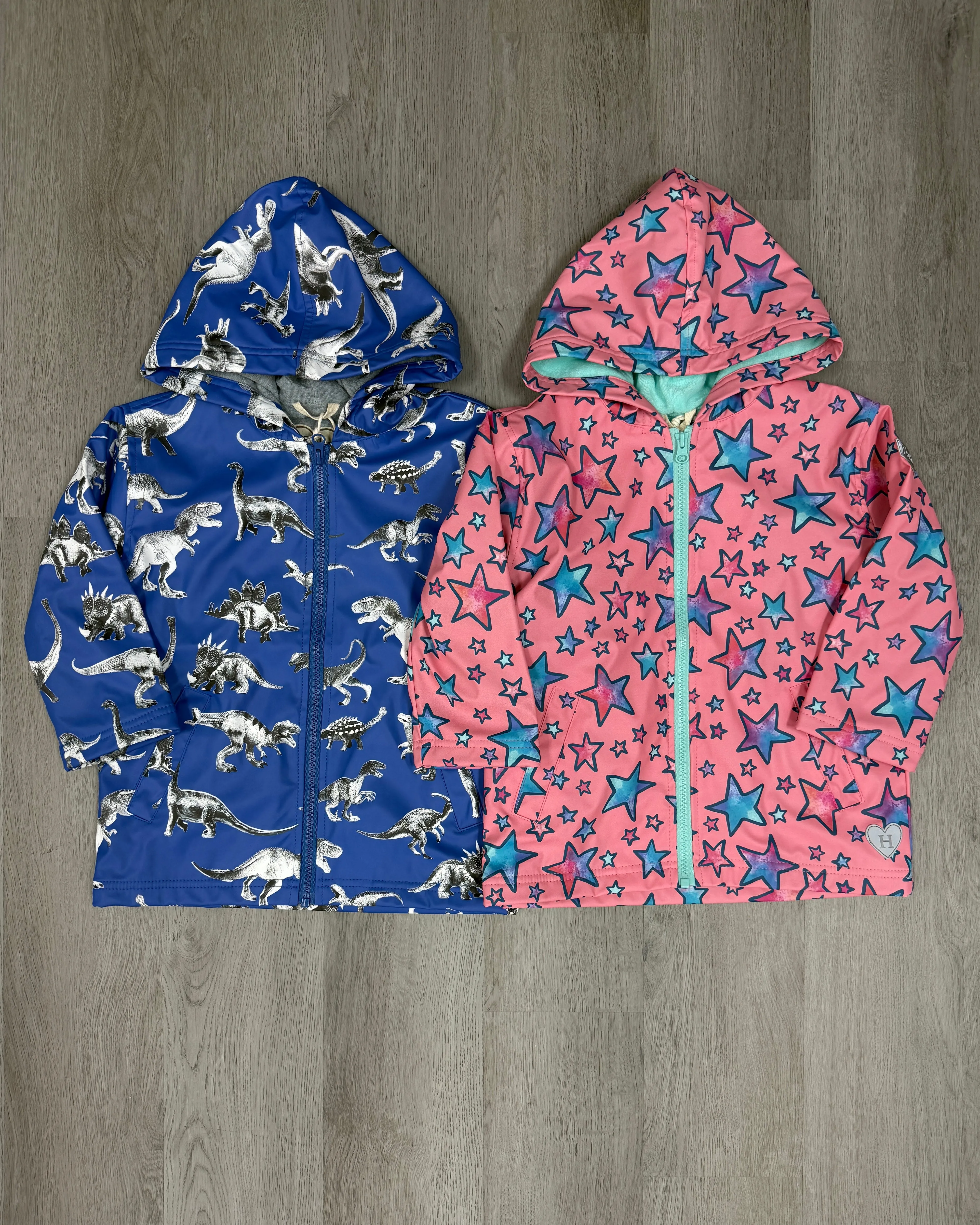 Watercolour Doodles Zip Up Rain Jacket