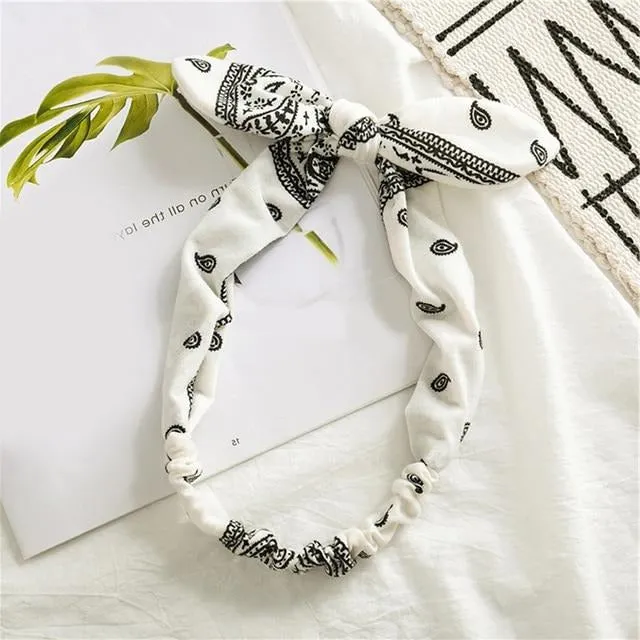 Weißes Bandana Haarband