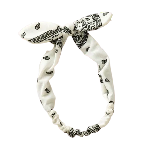 Weißes Bandana Haarband