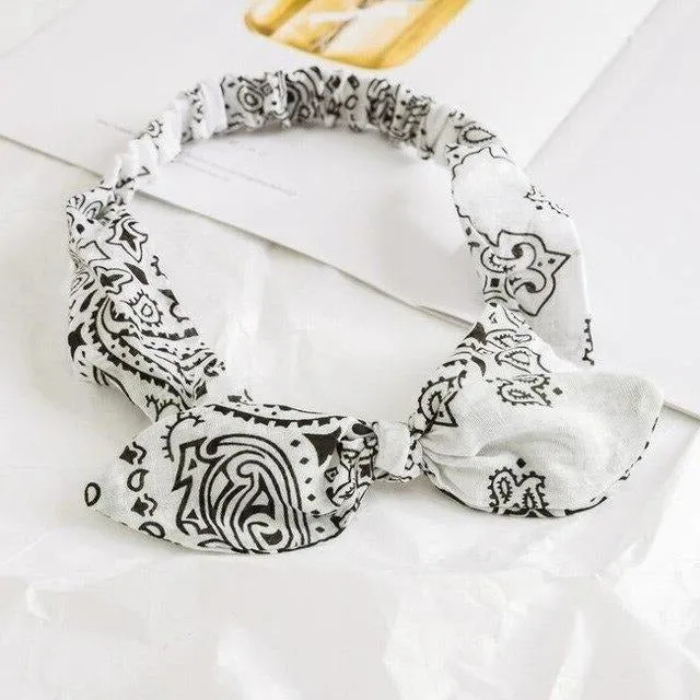 White Bandana Haarband