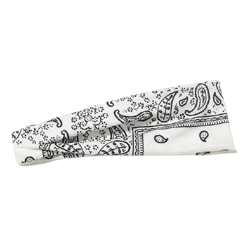 White Bandana Stirnband