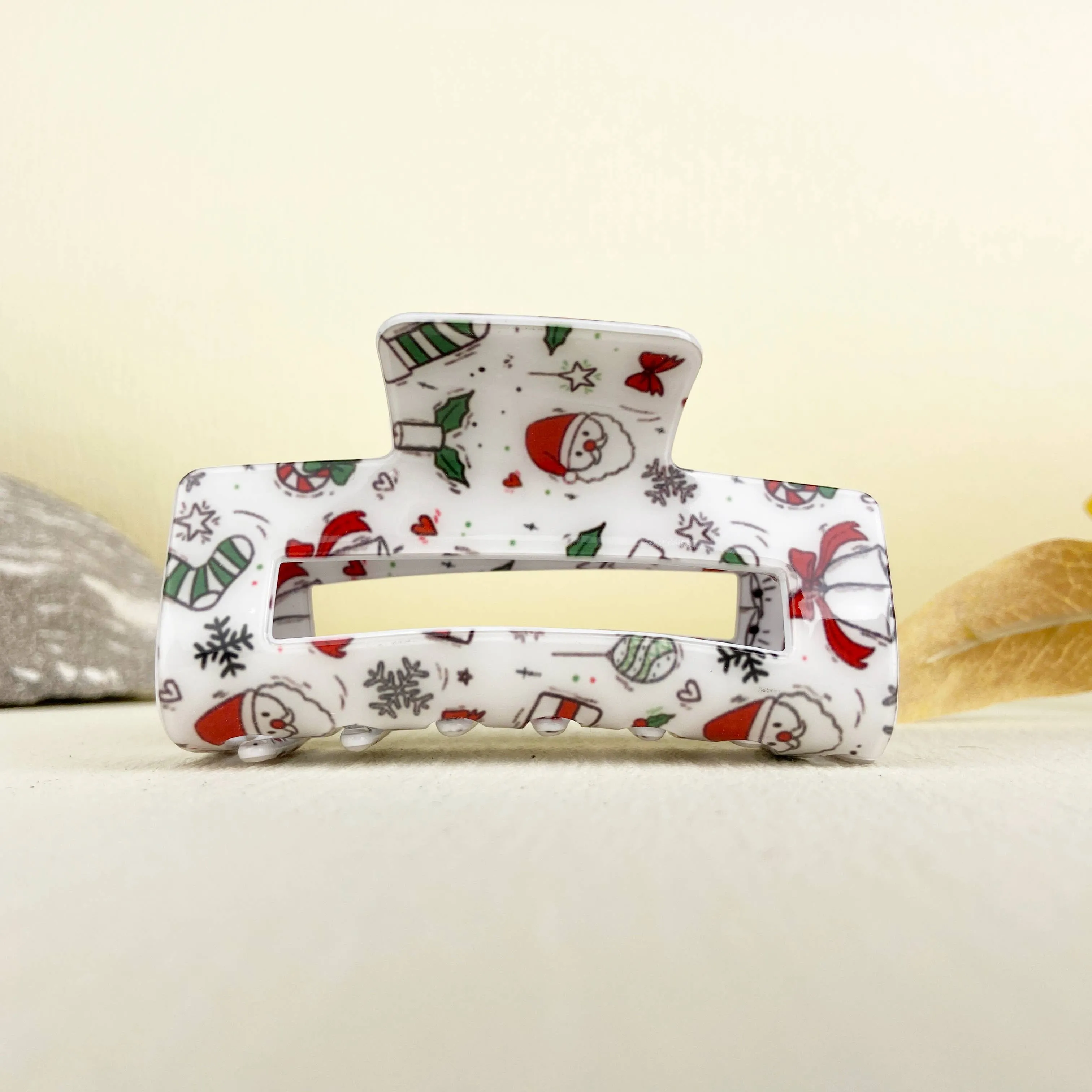 White Christmas Hair Clip