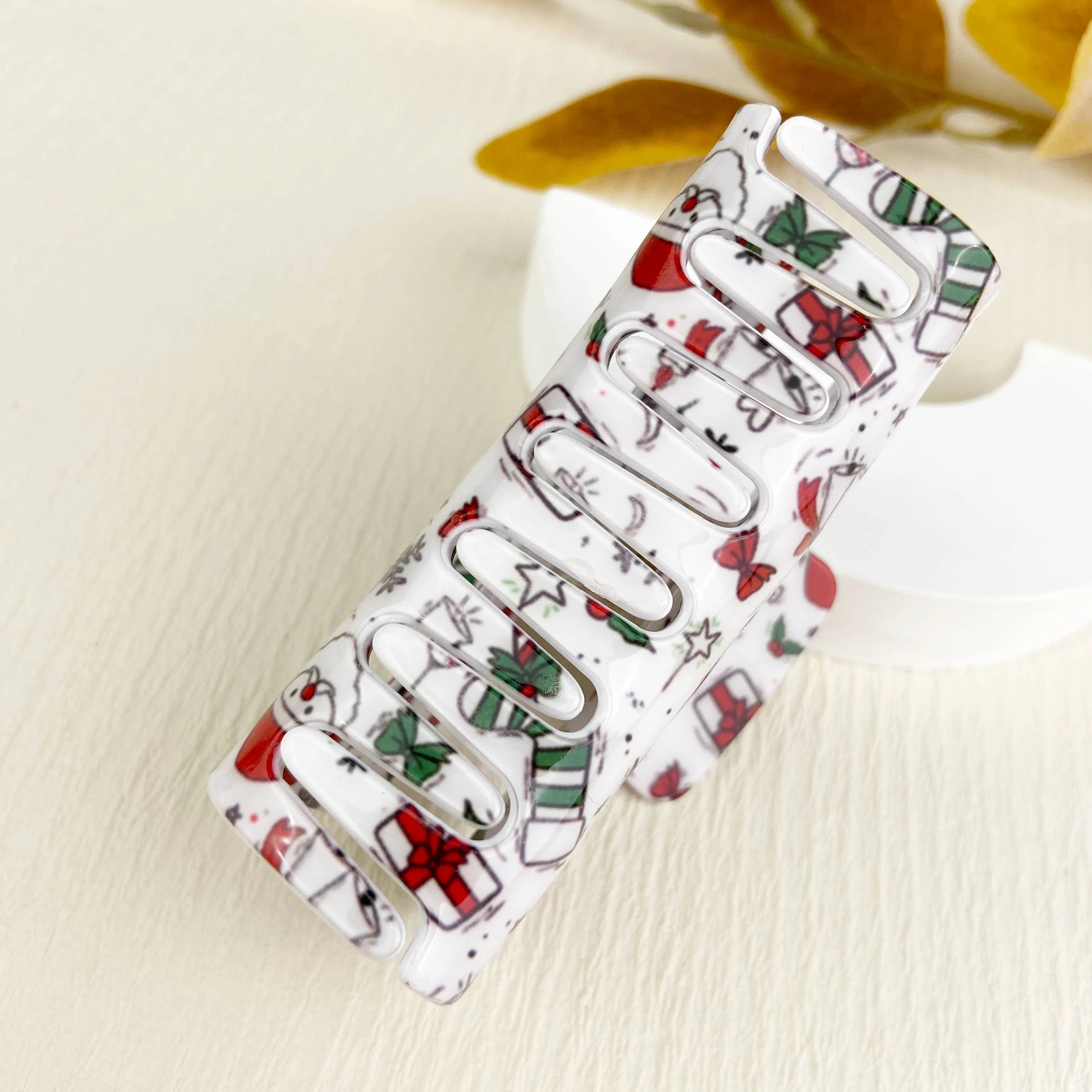 White Christmas Hair Clip