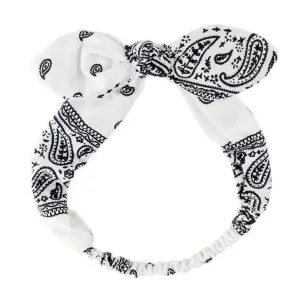 White Haarband Bandana