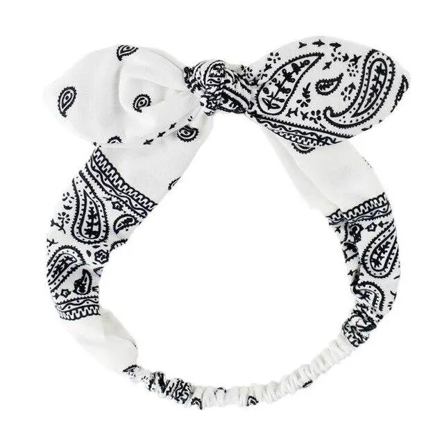 White Haarband Bandana