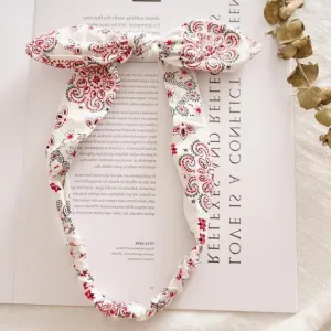 White Red Bandana Haarband