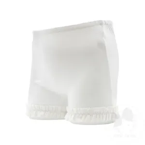 White Ruffle Trim Wundershorts