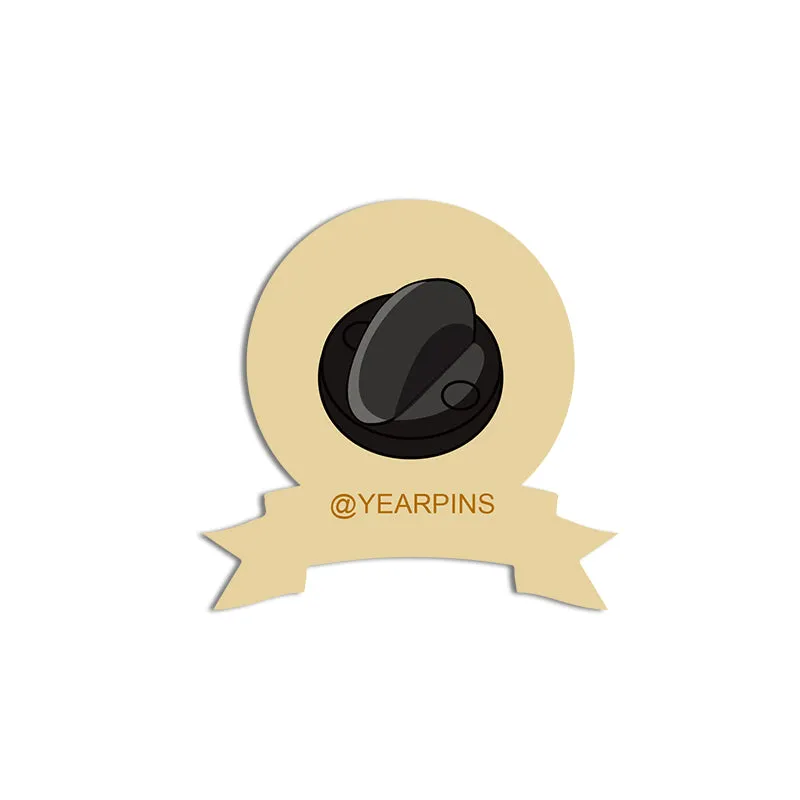 Years of Service Pins with Custom Center Years & Bottom Text