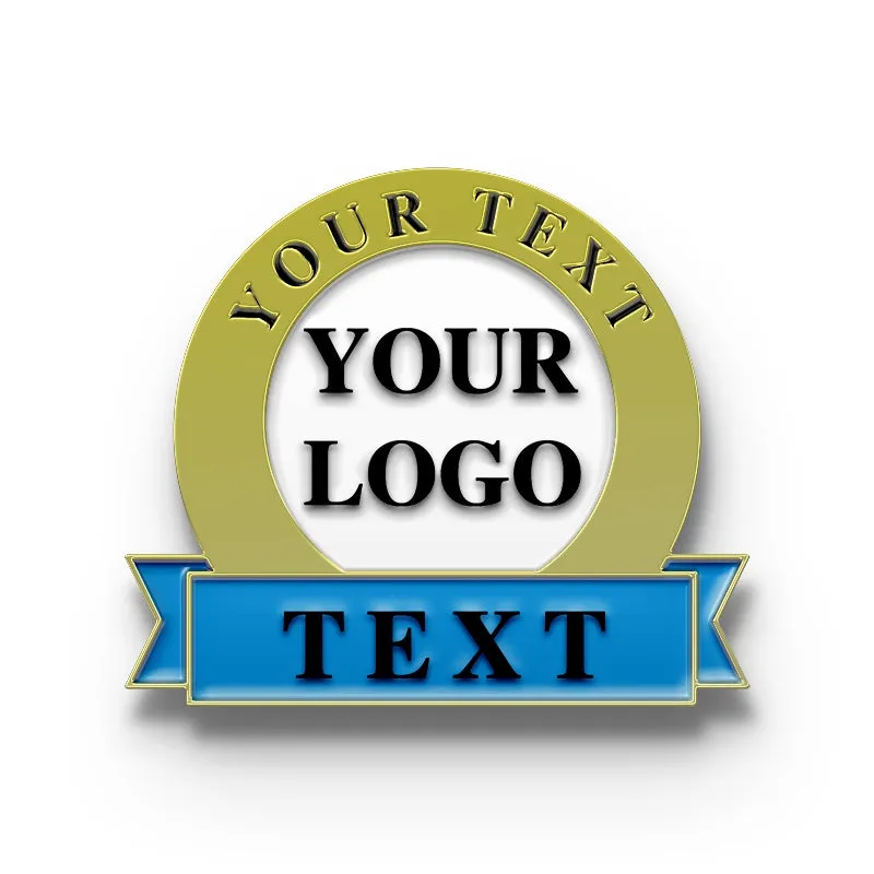 Years of Service Pins with Custom Logo & Text