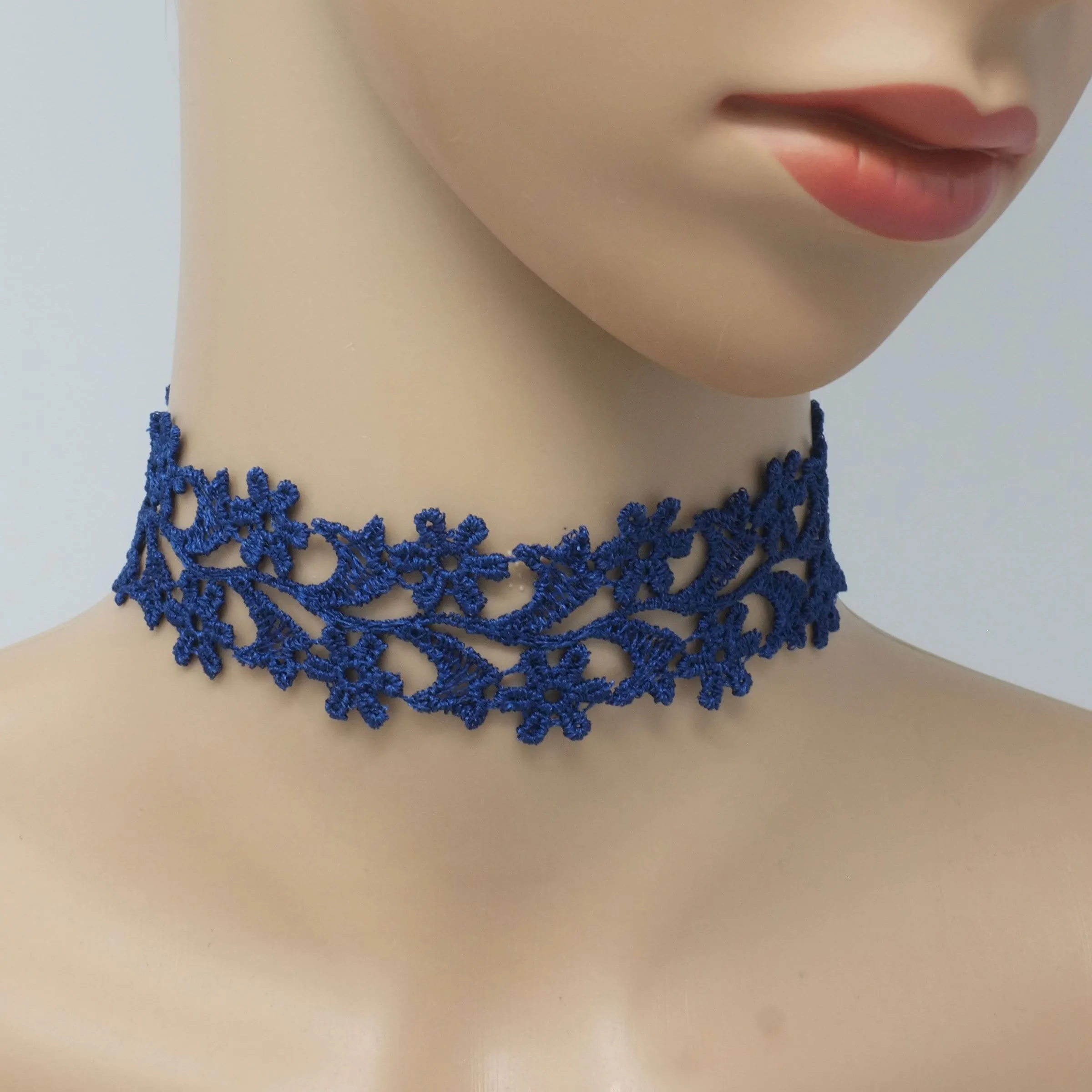 Zara Royal Blue Wide Choker