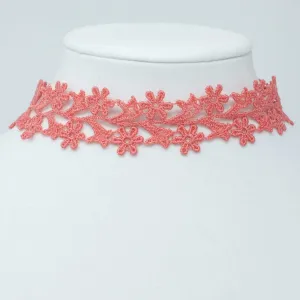 Zara Salmon Pink Wide Choker Necklace