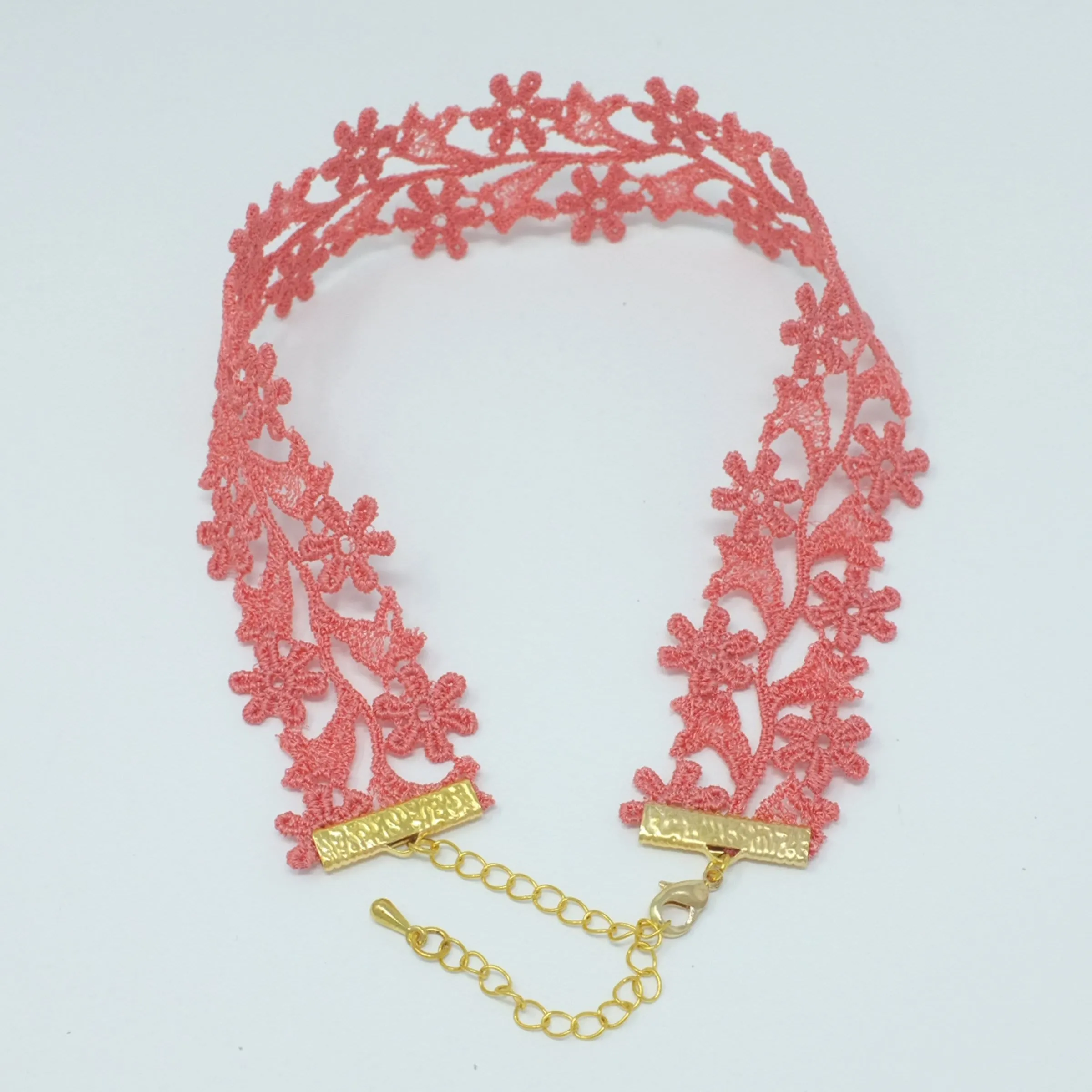 Zara Salmon Pink Wide Choker Necklace