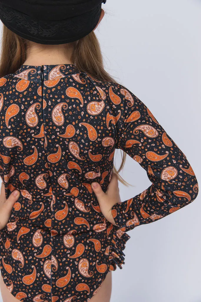 Zoe L/Slv Rashsuit - Pretty Paisley Midnight