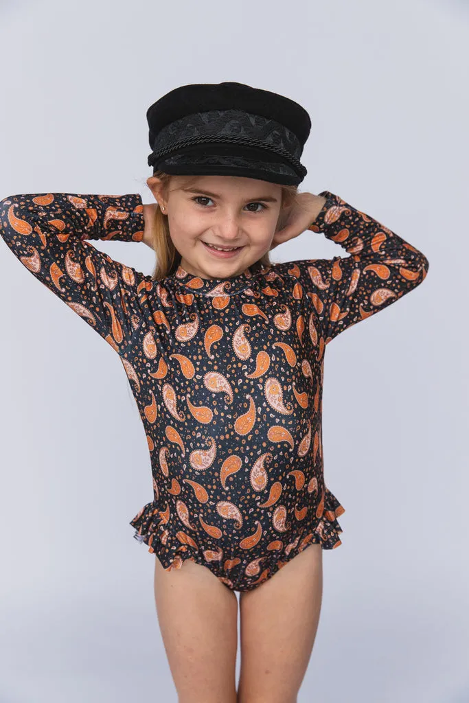 Zoe L/Slv Rashsuit - Pretty Paisley Midnight