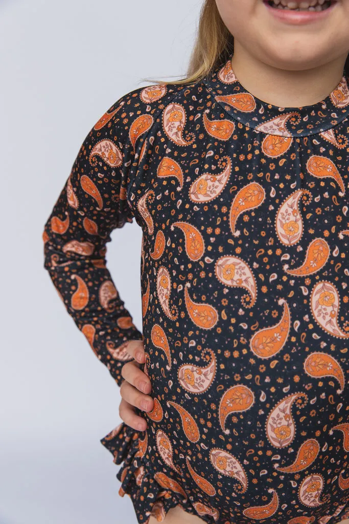 Zoe L/Slv Rashsuit - Pretty Paisley Midnight